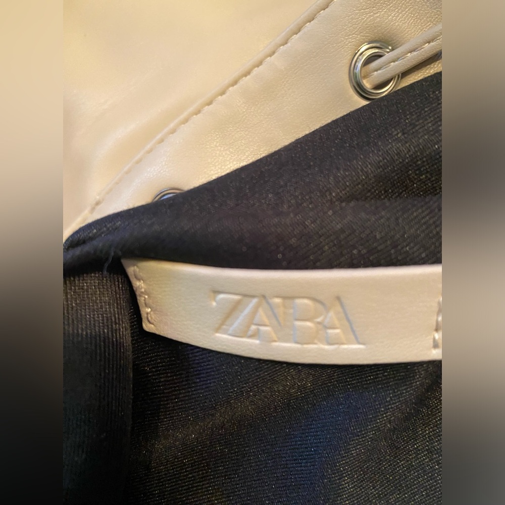 NEW ZARA CREAM COLOR BACKPACK - Picture 4 of 7